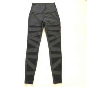 Lululemon Heathered Black 28" Wunder Under Pant HR Special Edition Tech Mesh 6